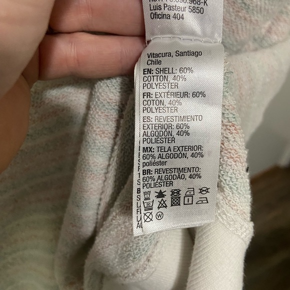 Roxy women's M terry cloth stripe full zip hoodie EUC - Picture 8 of 8